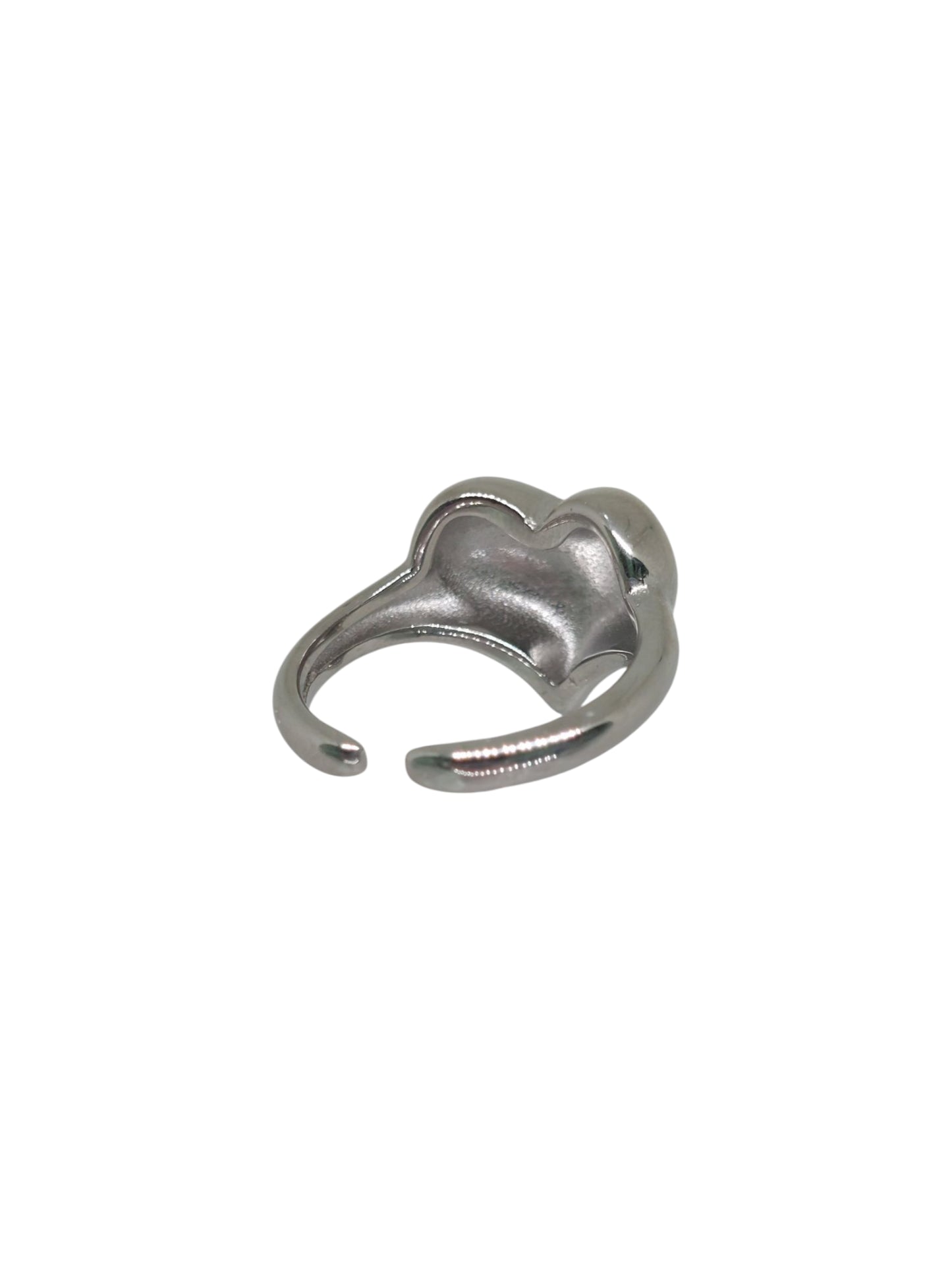 Anello Cuore Bombé Silver