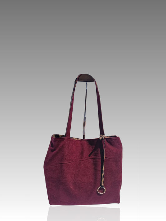 Borsa Animalier Double Face Leopardata e Vinaccio Splendi