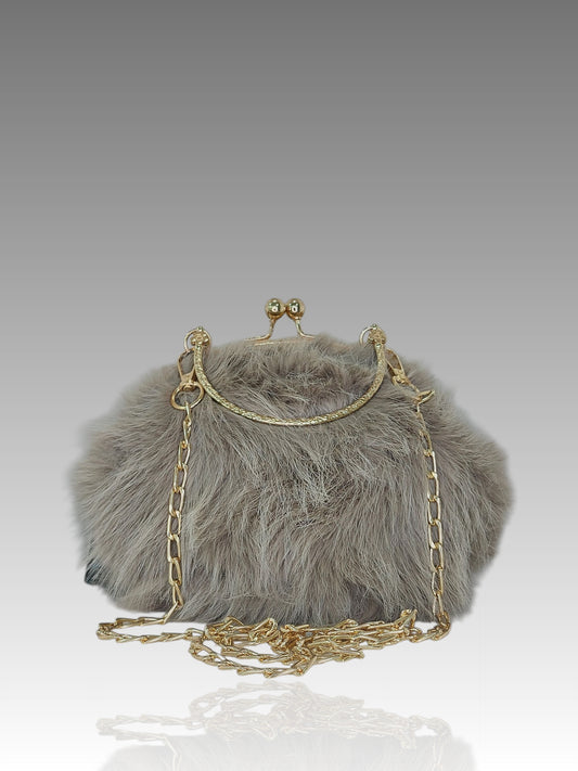 Borsa Clic Clac In Pelliccia Ecologica Splendi