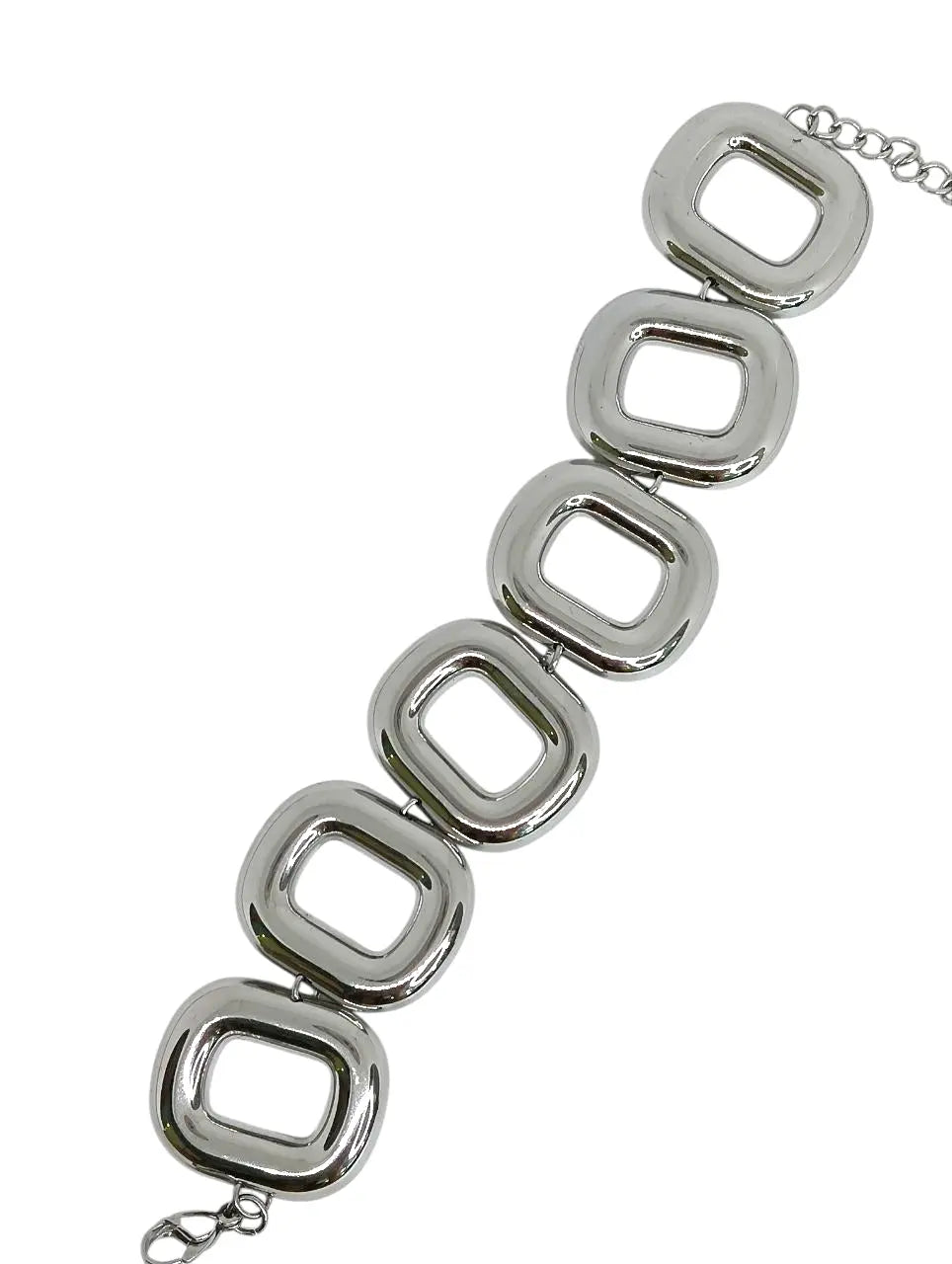 Bracciale Cerchi Squadrati Silver Splendi