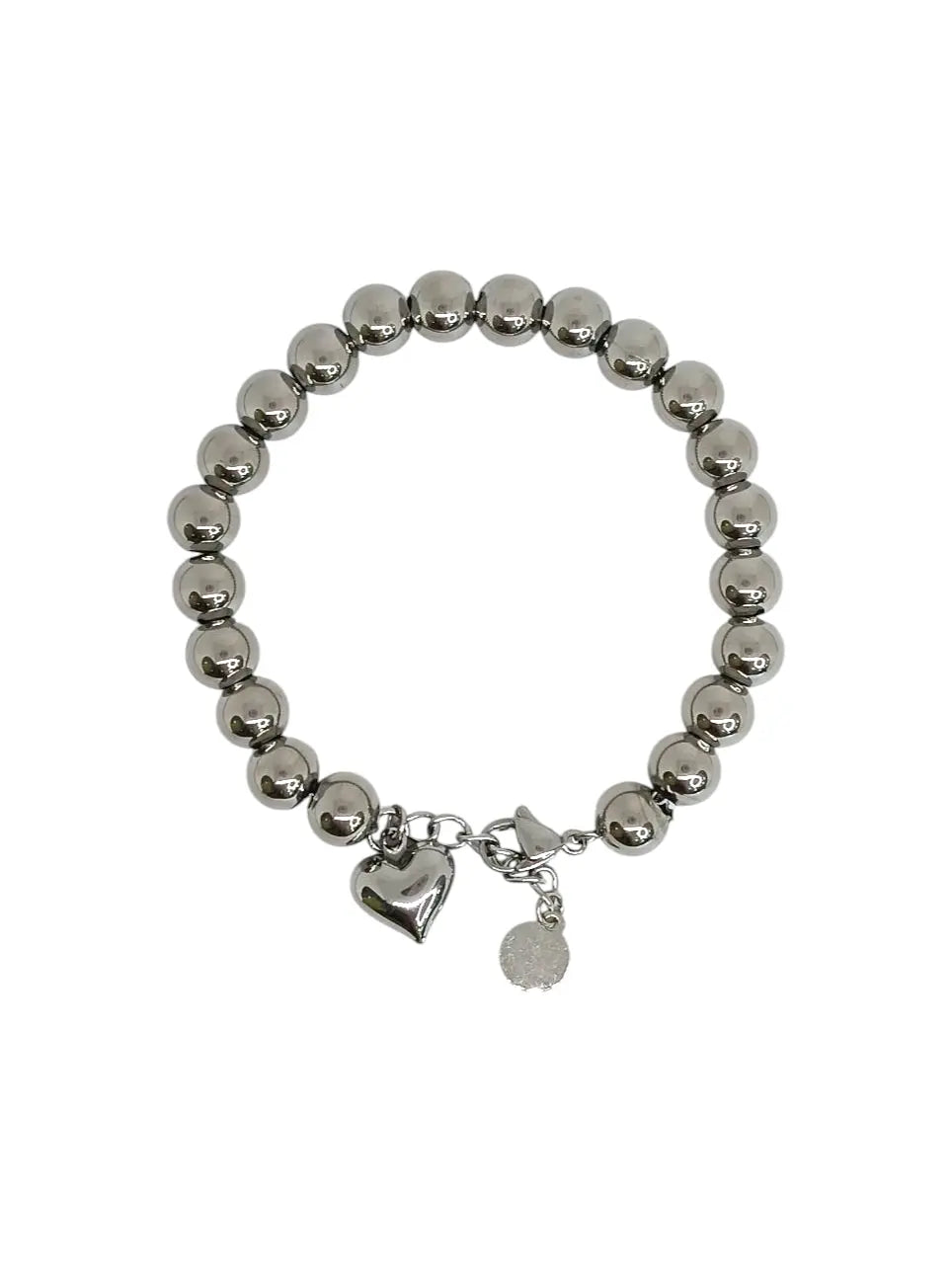 Bracciale Sfere 8mm E Cuore Sonaglio Splendi