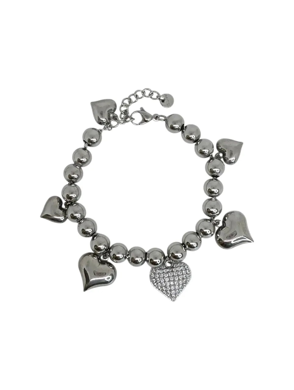 Bracciale Sfere e Cuori Sonagli Pavé Splendi