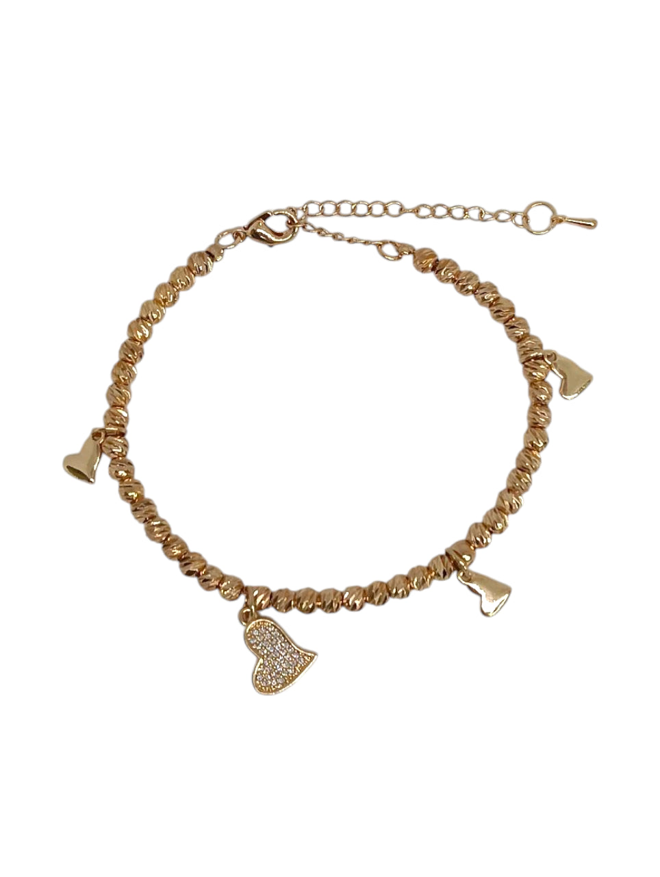 Bracciale Sfere Milleluci Cuore Rose Gold