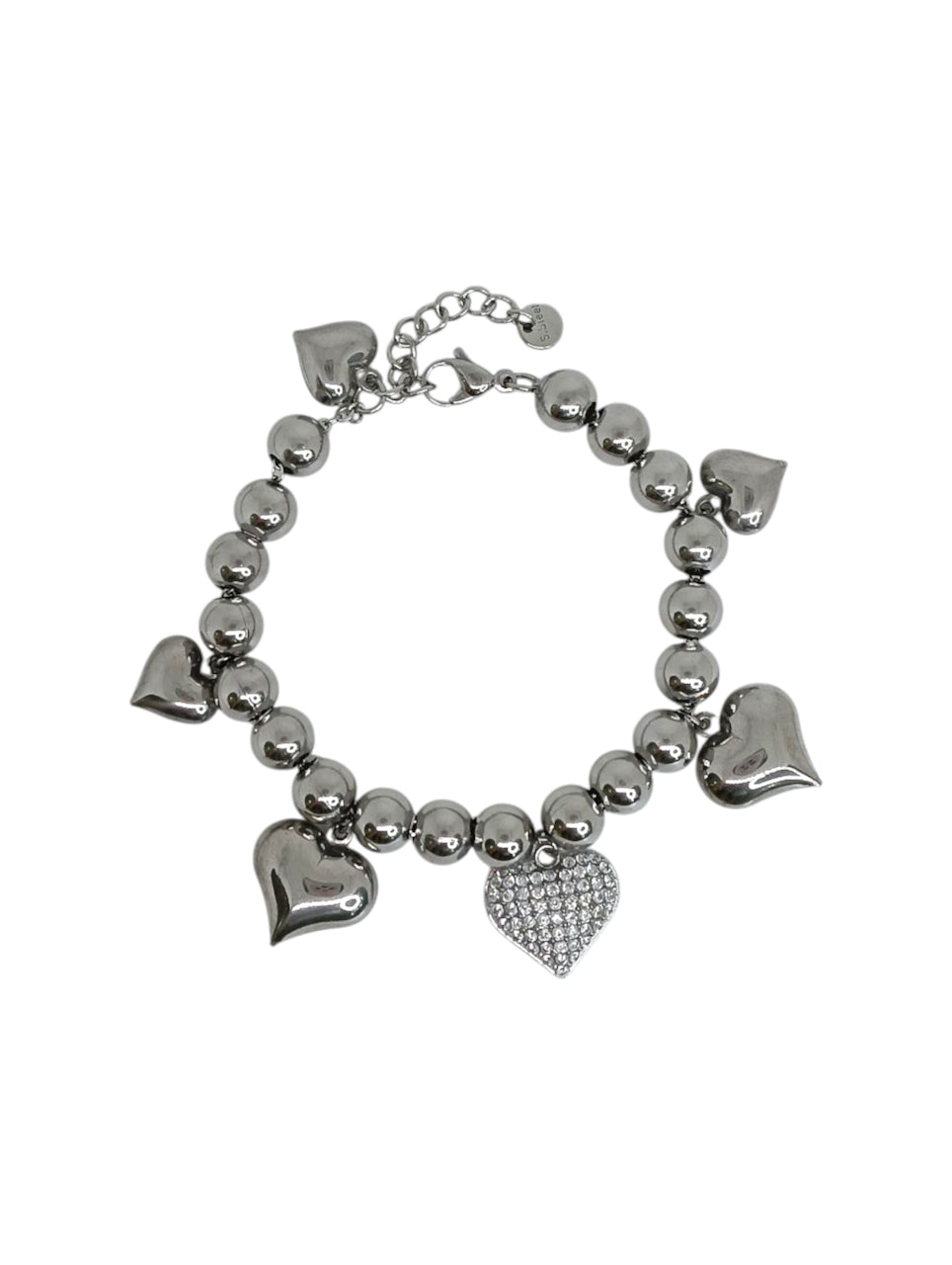 Bracciale Sfere e Cuori Sonagli Pavé