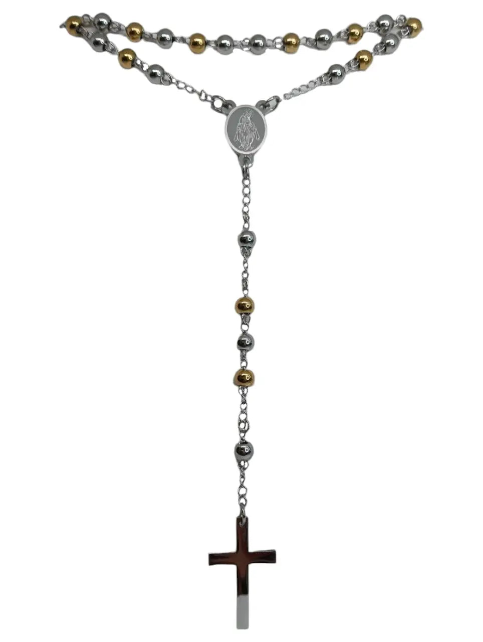 Collana Del Rosario Bicolore Sfere Lisce Splendi