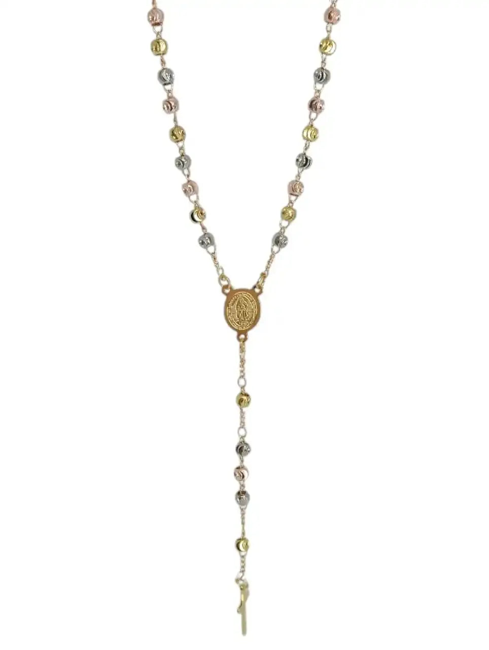 Collana Del Rosario Lavorata In 3 Colori Splendi