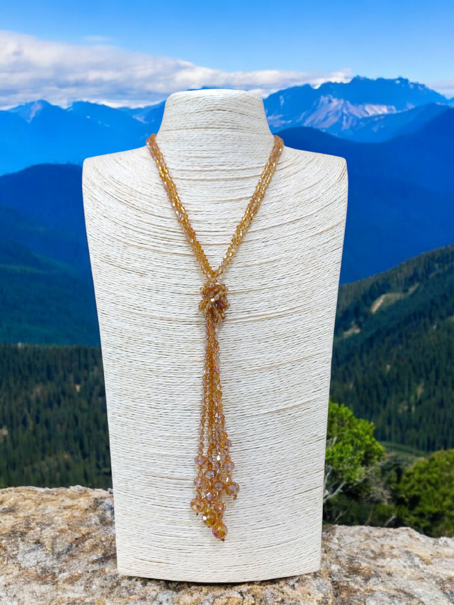 Collana Sciarpina Cristalli