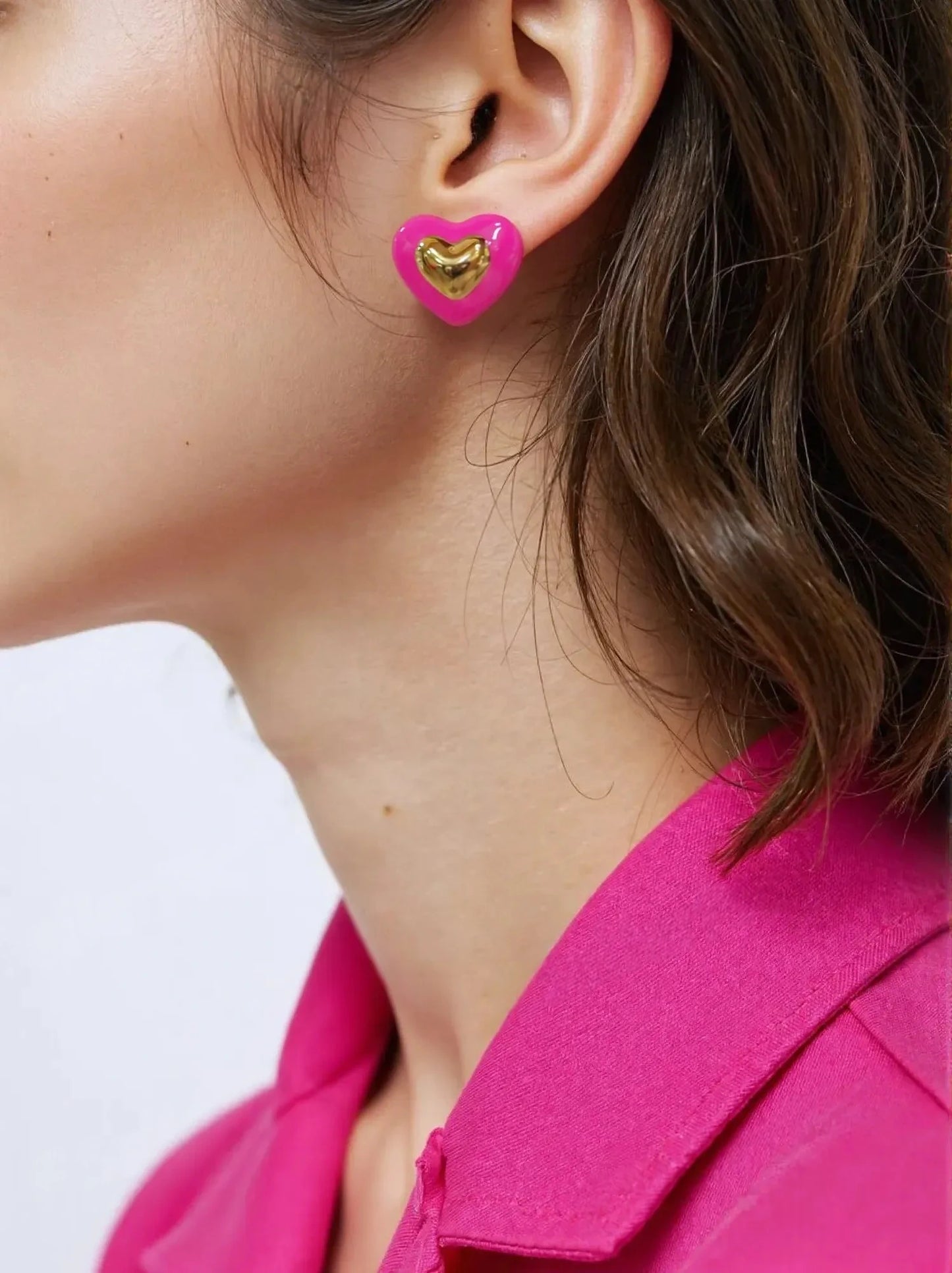 Orecchini Cuore Fluo