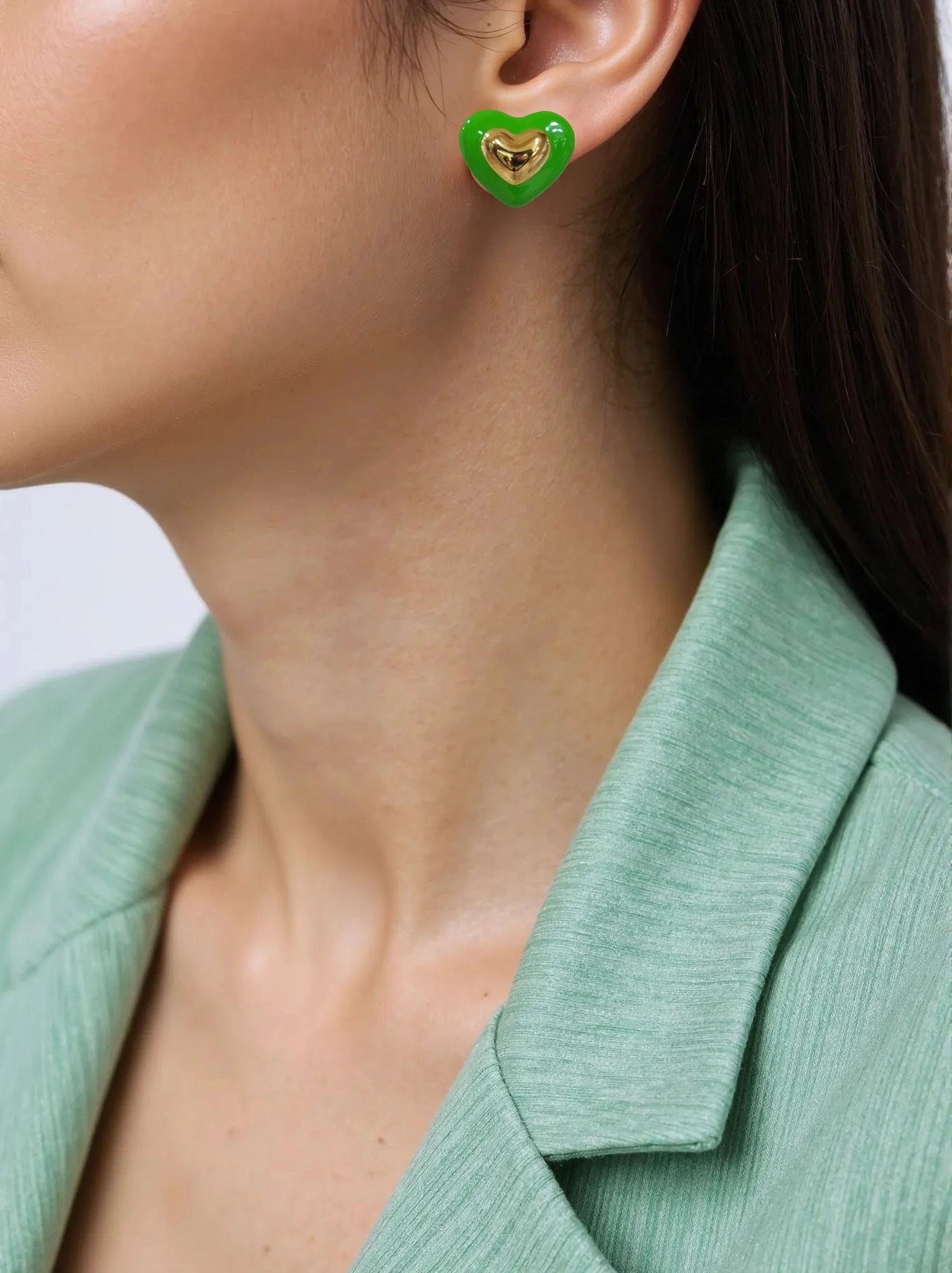 Orecchini Cuore Fluo