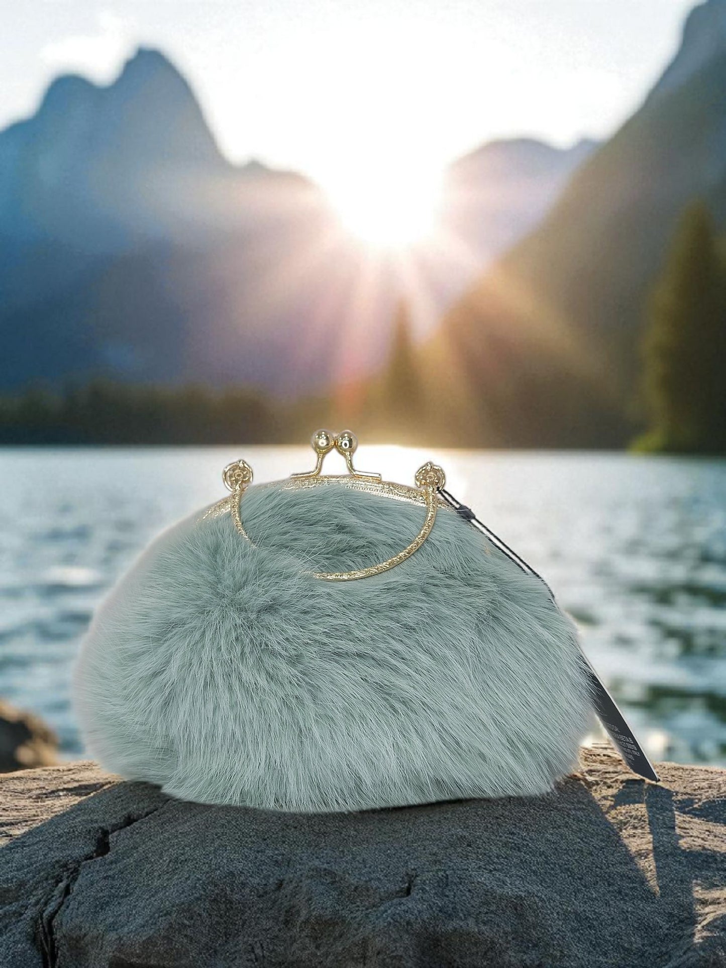 Borsa Clic Clac In Pelliccia Ecologica