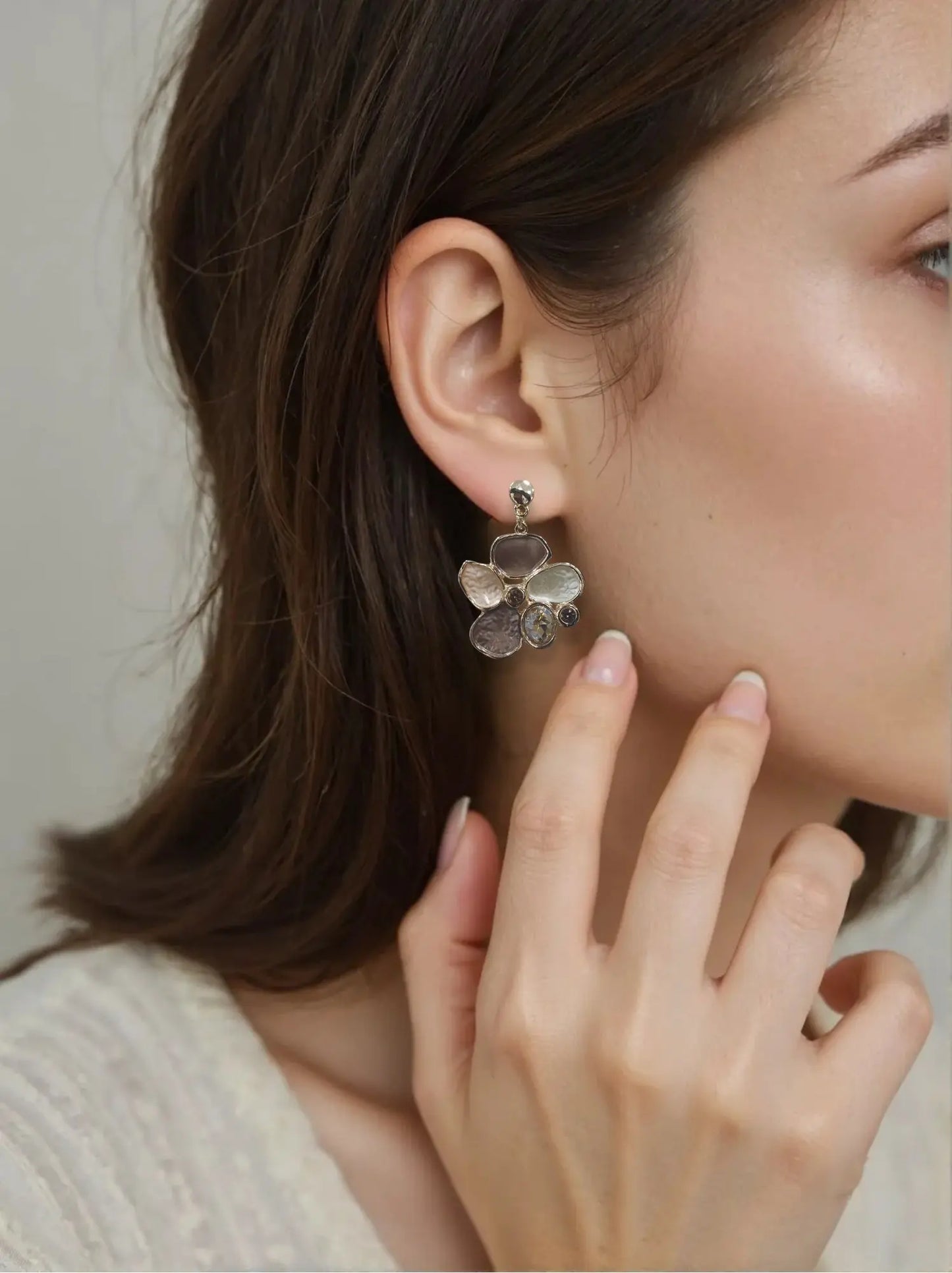 Orecchini Smalti Satin Flower Splendi