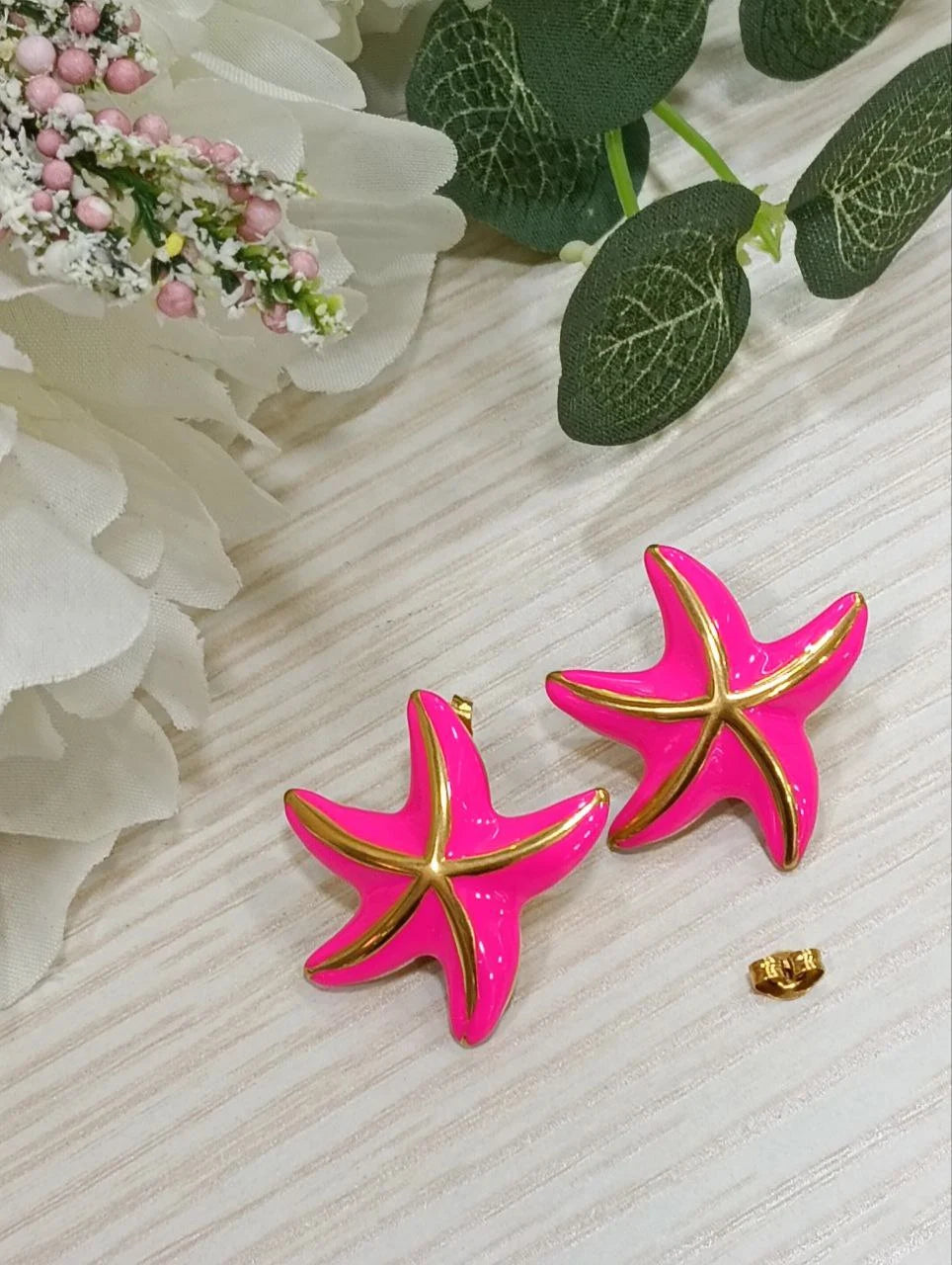 Orecchini Stella Marina Fucsia