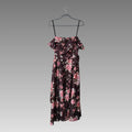 Vestido largo floral con hombros descubiertos