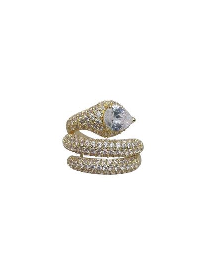 Anello Snake Pavé