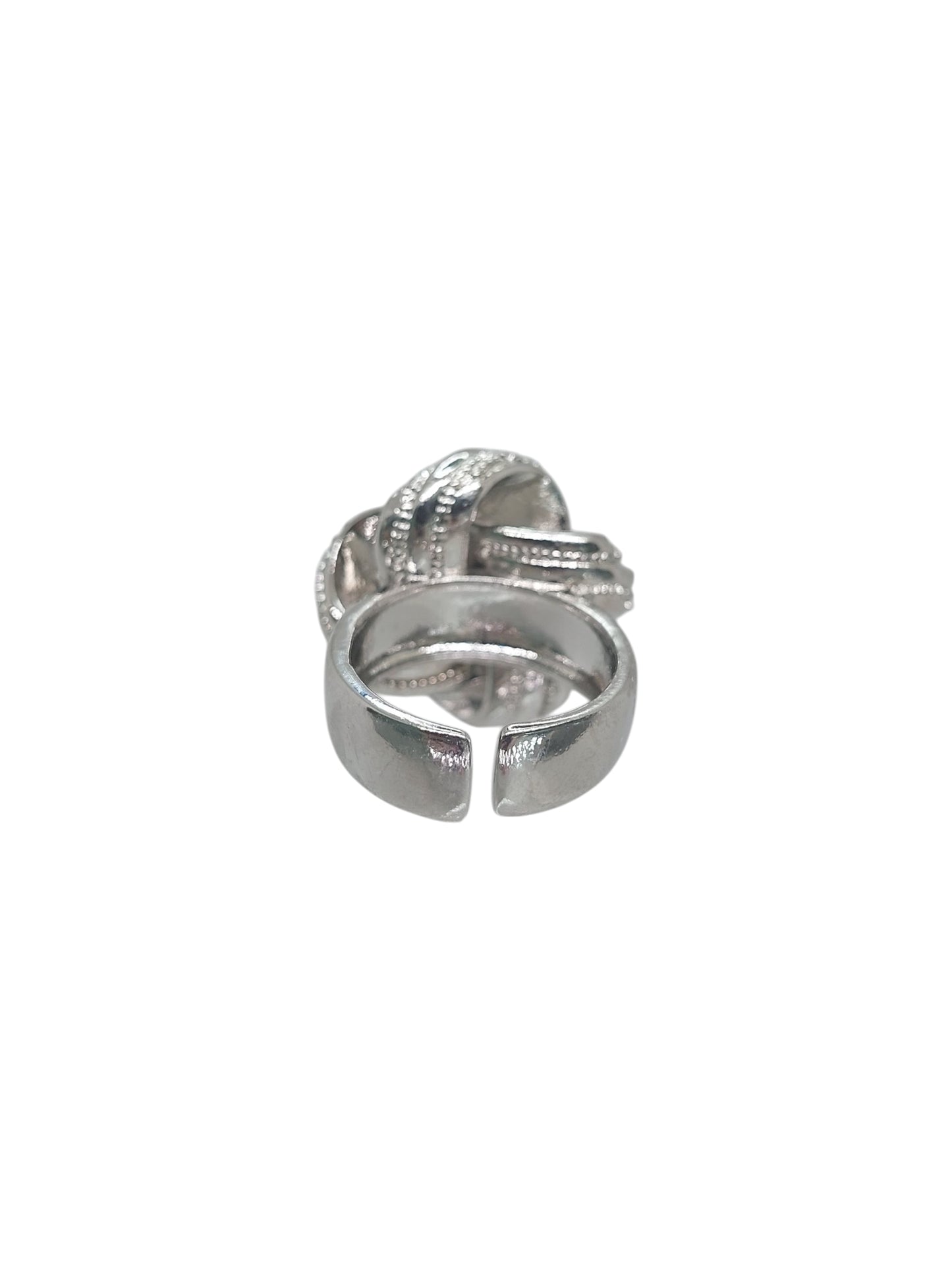 Anello Intreccio Pavé