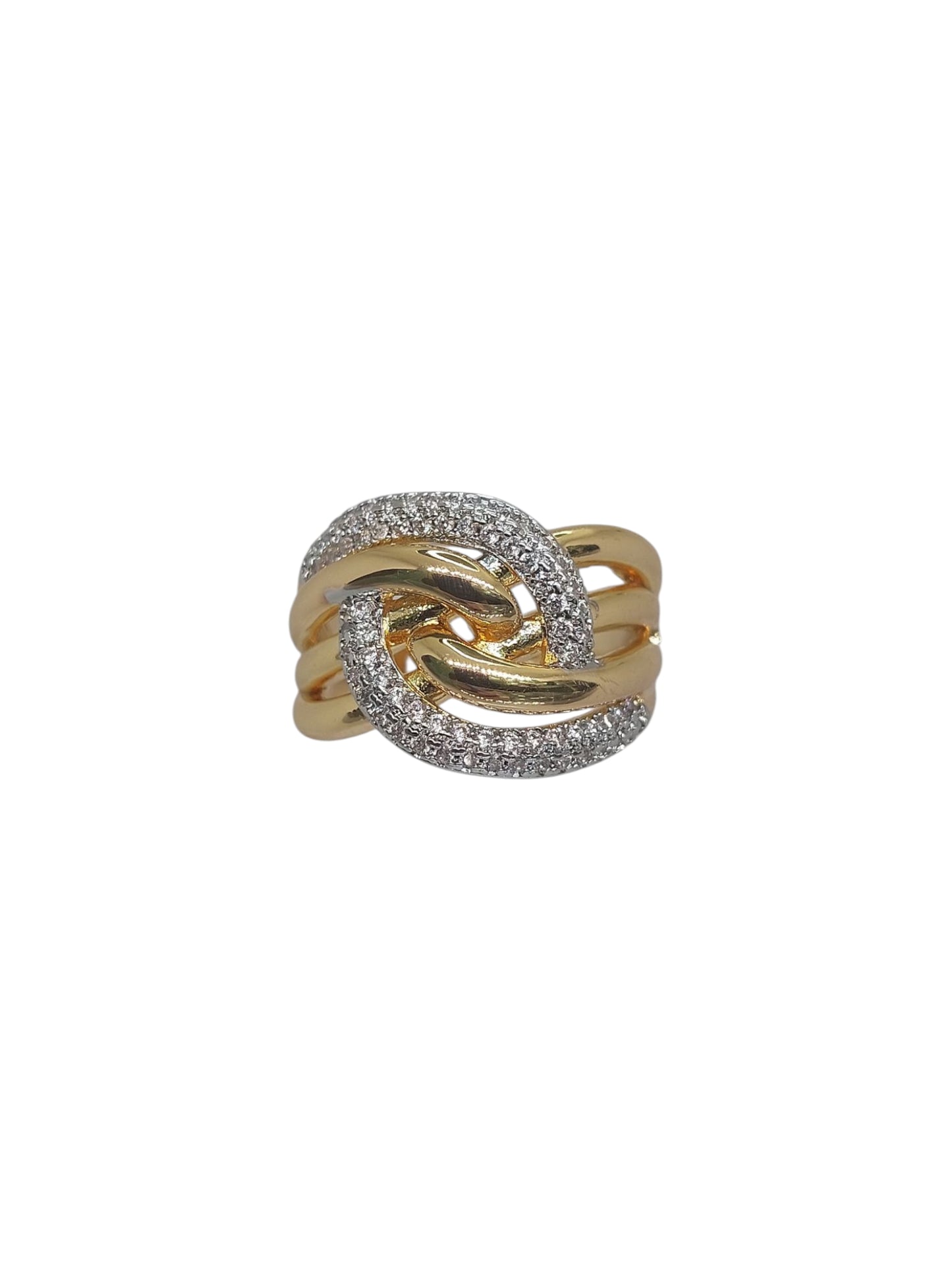 Anello Nodo Pavé