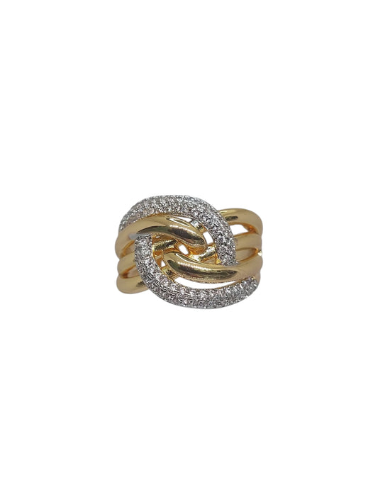 Anello Nodo Pavé
