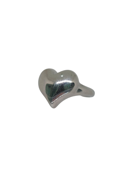 Anello Cuore Bombé Silver