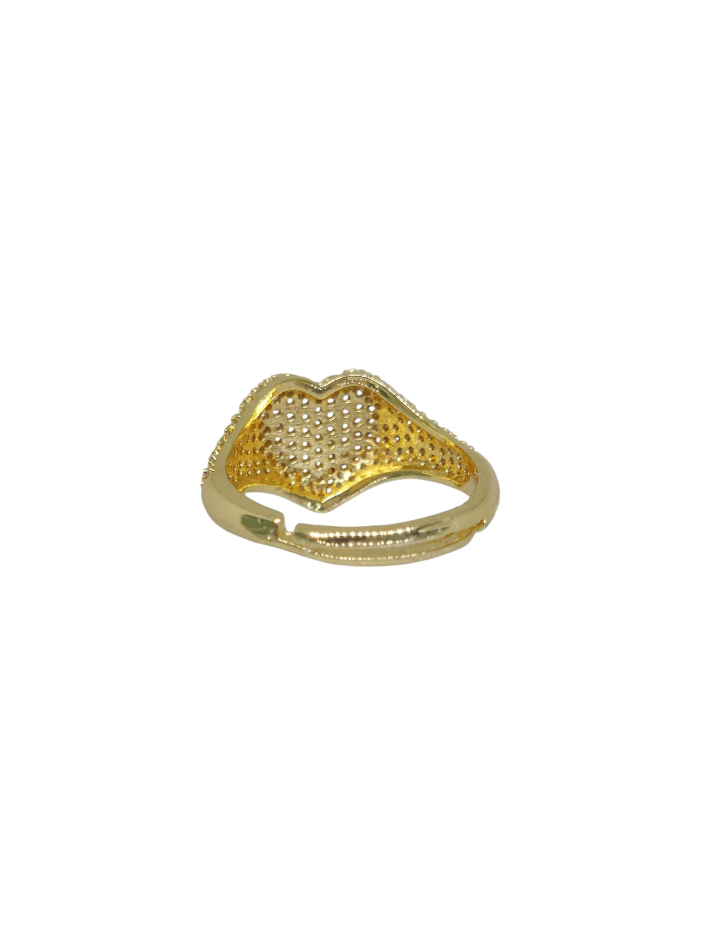 Anello Cuore Pavé Gold