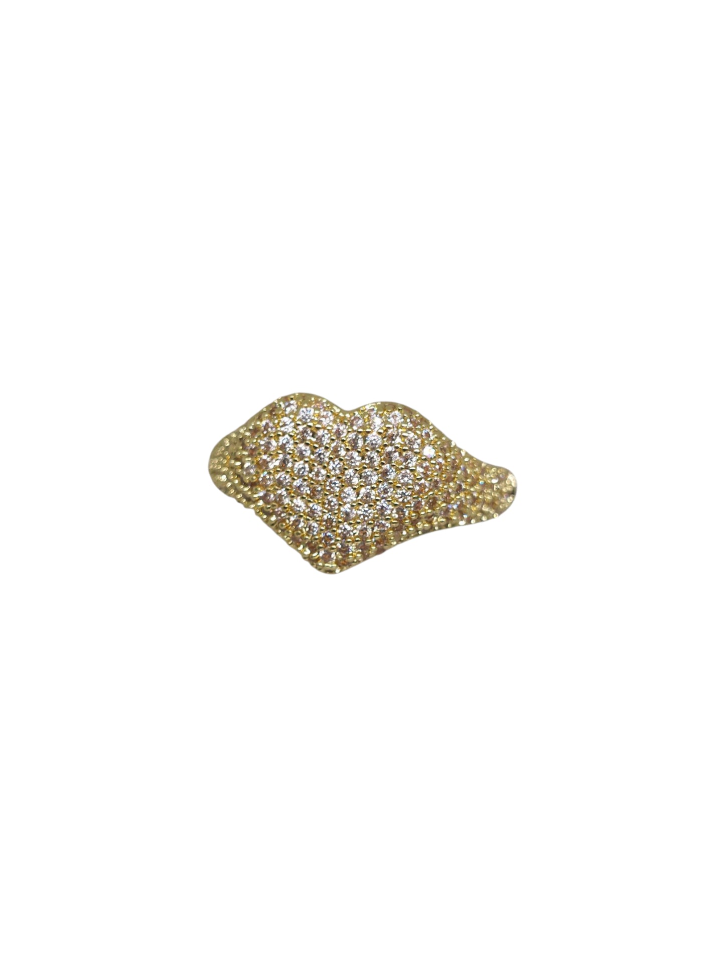 Anello Cuore Pavé Gold
