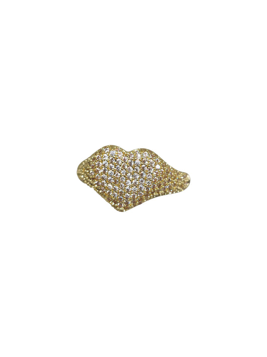 Anello Cuore Pavé Gold