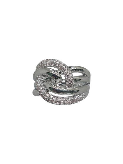Anello Nodo Pavé