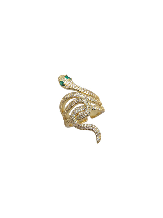 Anello Snake Pavé