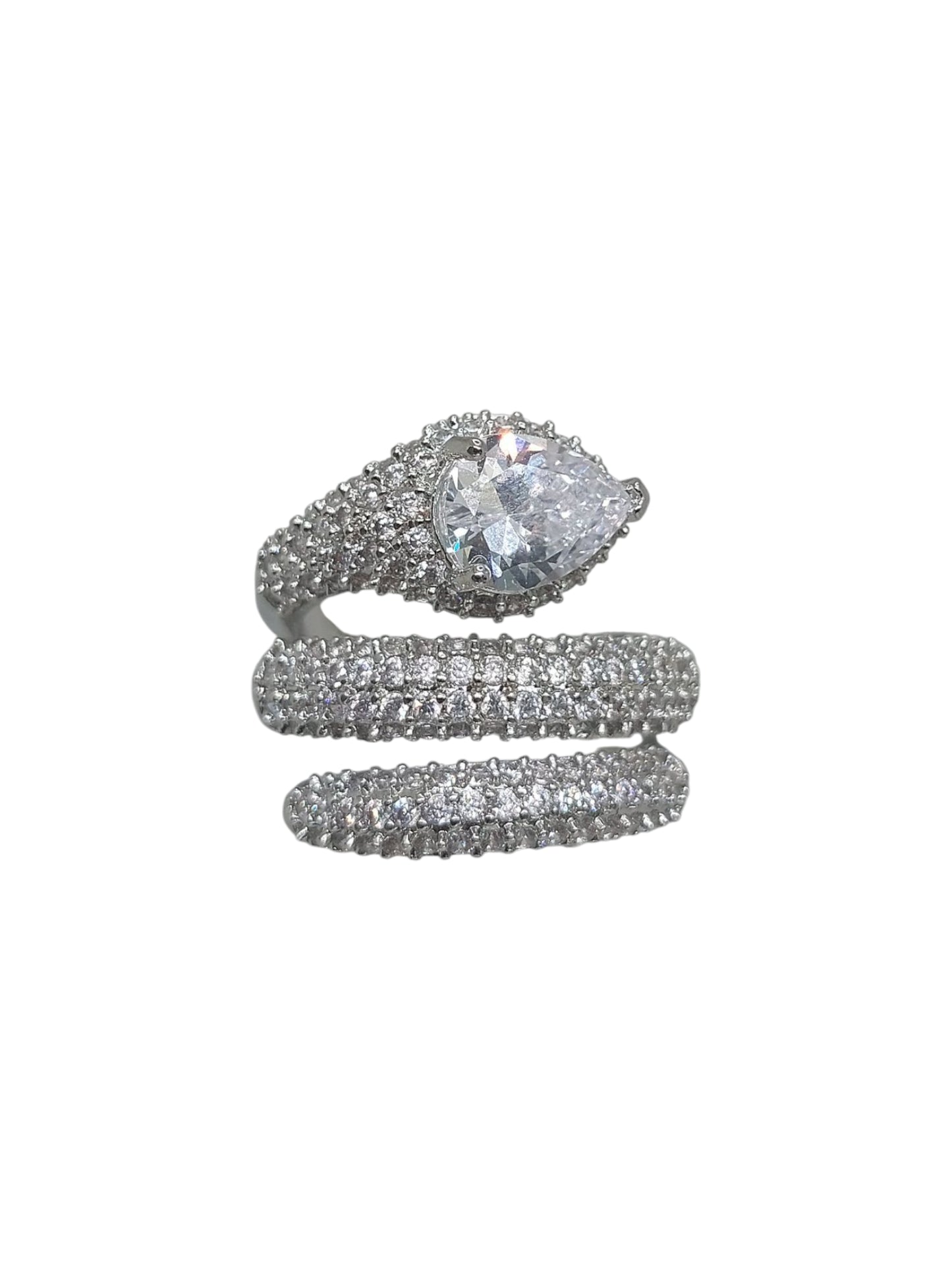 Anello Snake Pavé