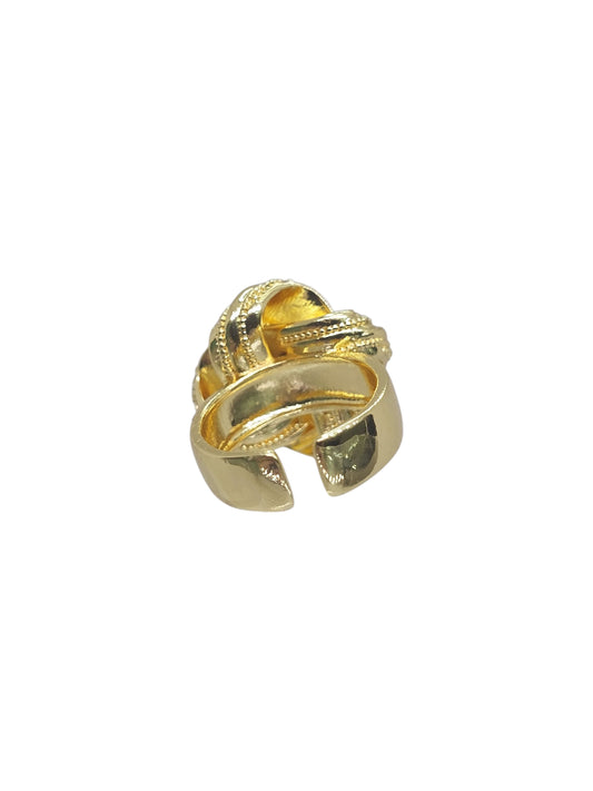 Anello Intreccio Pavé
