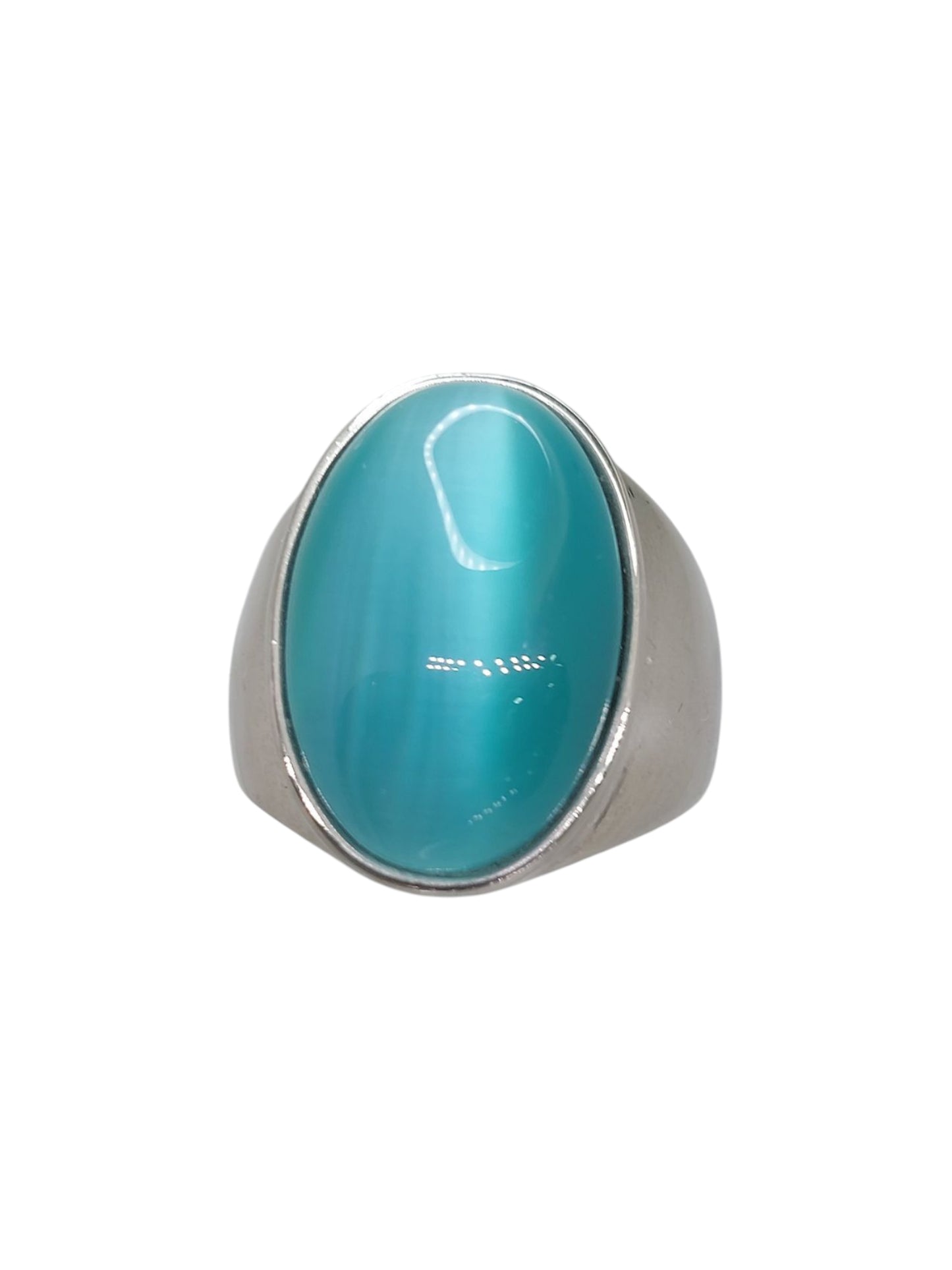 Anello Fascia Ovale Madreperla Verde Menta