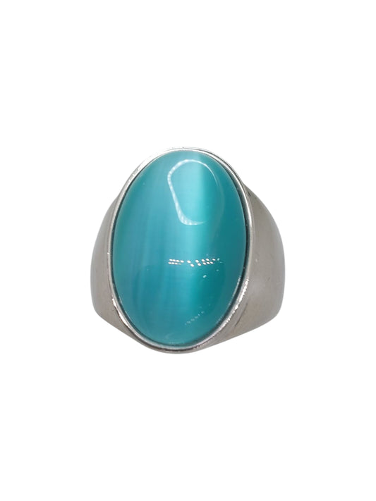 Anello Fascia Ovale Madreperla Verde Menta