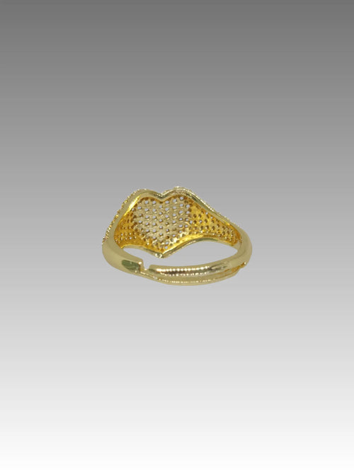 Anello Cuore Pavé Gold Splendi
