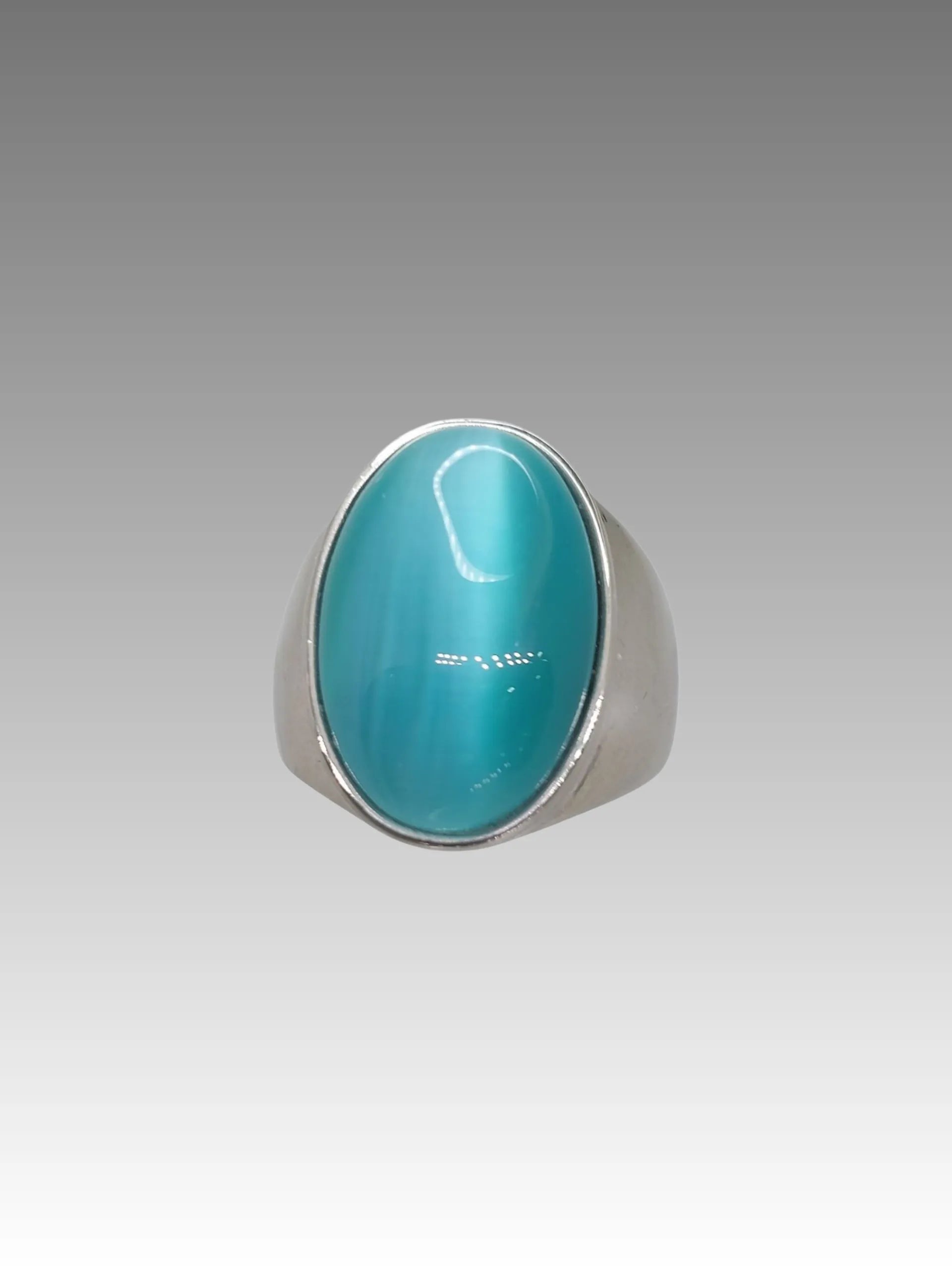 Anello Fascia Ovale Madreperla Verde Menta Splendi