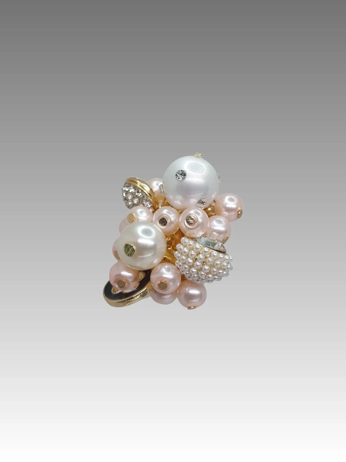Anello Grappolo Perle Rosa Splendi
