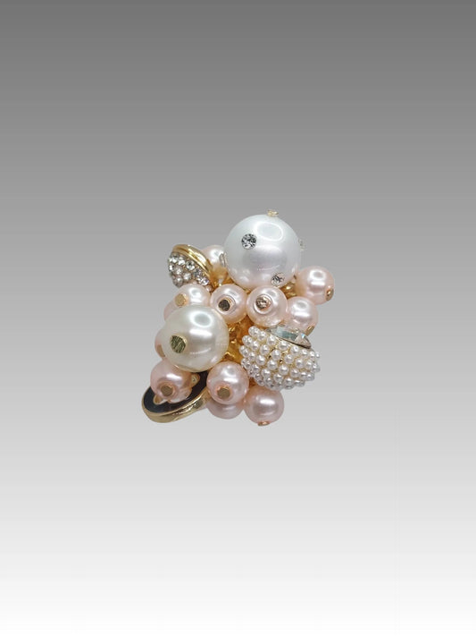 Anello Grappolo Perle Rosa Splendi