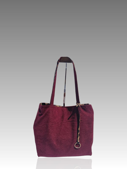 Borsa Animalier Double Face Leopardata e Vinaccio Splendi