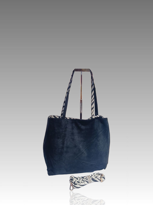 Borsa Animalier Double Face Zebrato e Nero Splendi