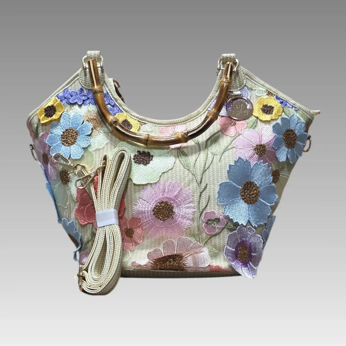 Bolso Bamboo Floral Gianmarco Venturi