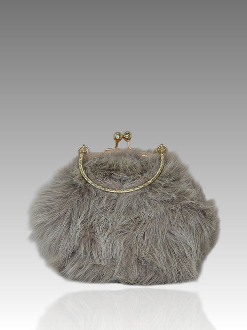 Borsa Clic Clac In Pelliccia Ecologica Splendi