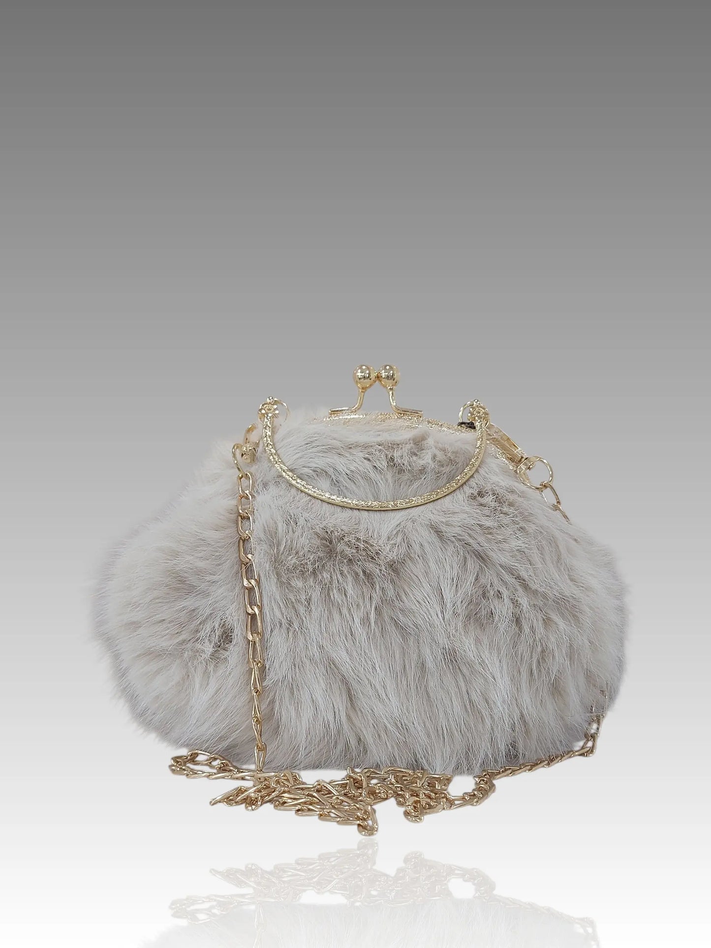 Borsa Clic Clac In Pelliccia Ecologica Splendi