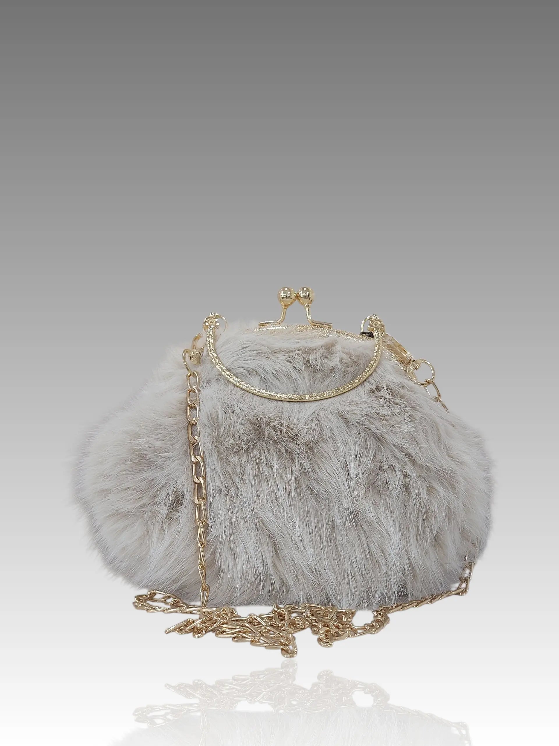 Borsa Clic Clac In Pelliccia Ecologica Splendi