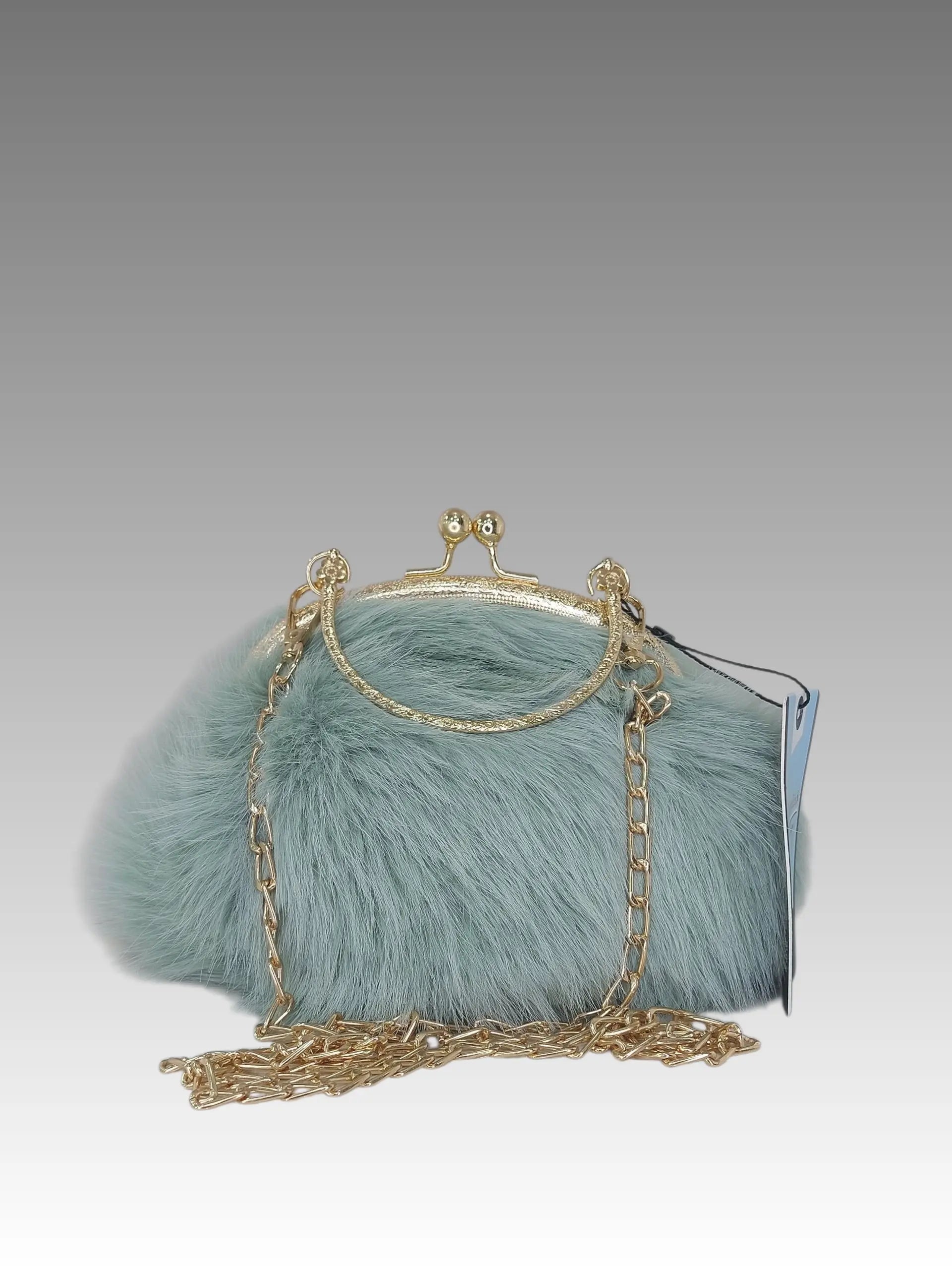 Borsa Clic Clac In Pelliccia Ecologica Splendi