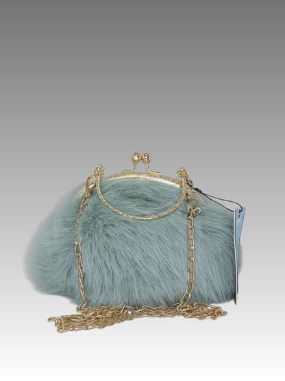 Borsa Clic Clac In Pelliccia Ecologica Splendi