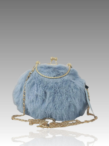 Borsa Clic Clac In Pelliccia Ecologica Splendi