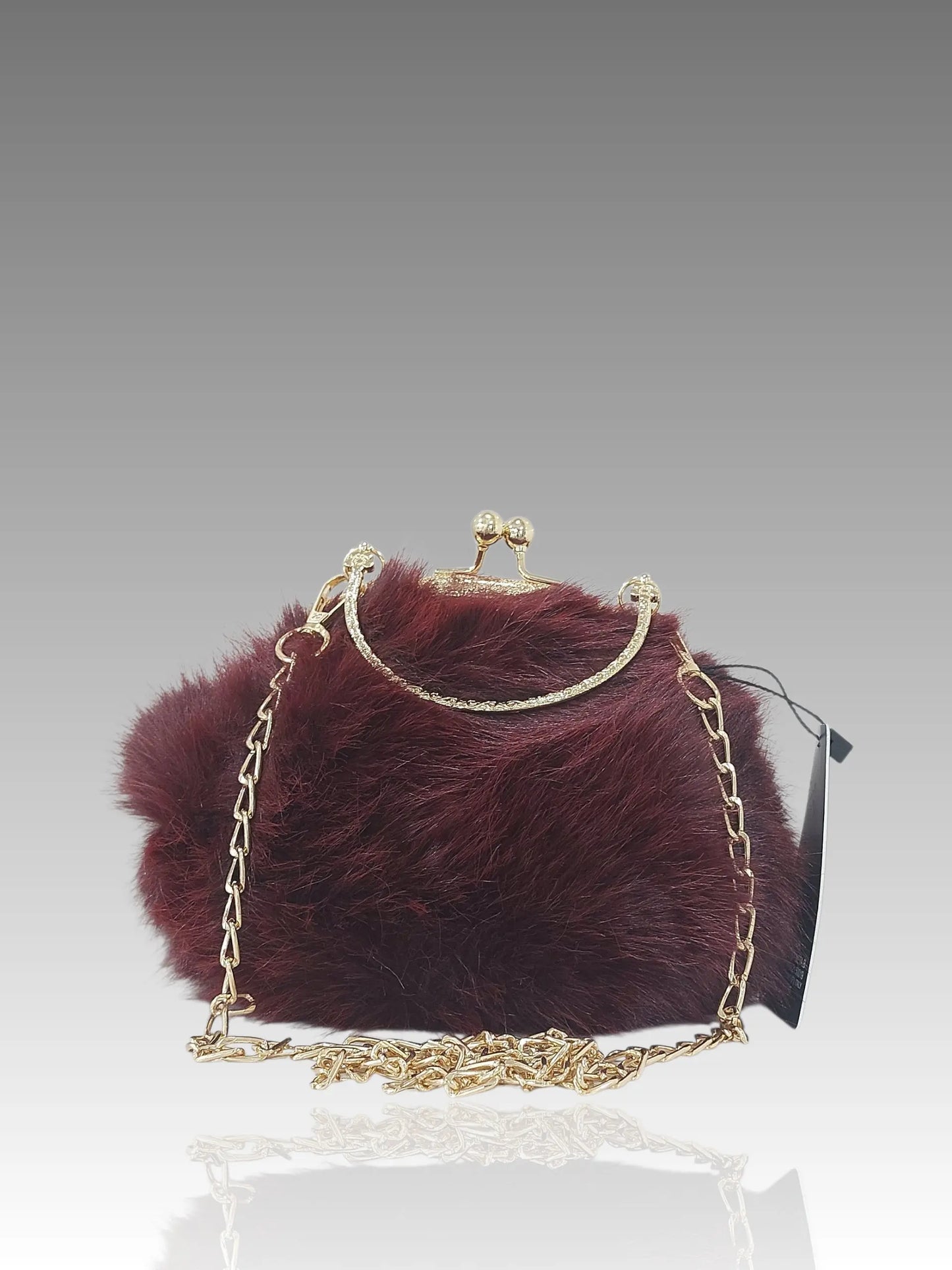 Borsa Clic Clac In Pelliccia Ecologica Splendi