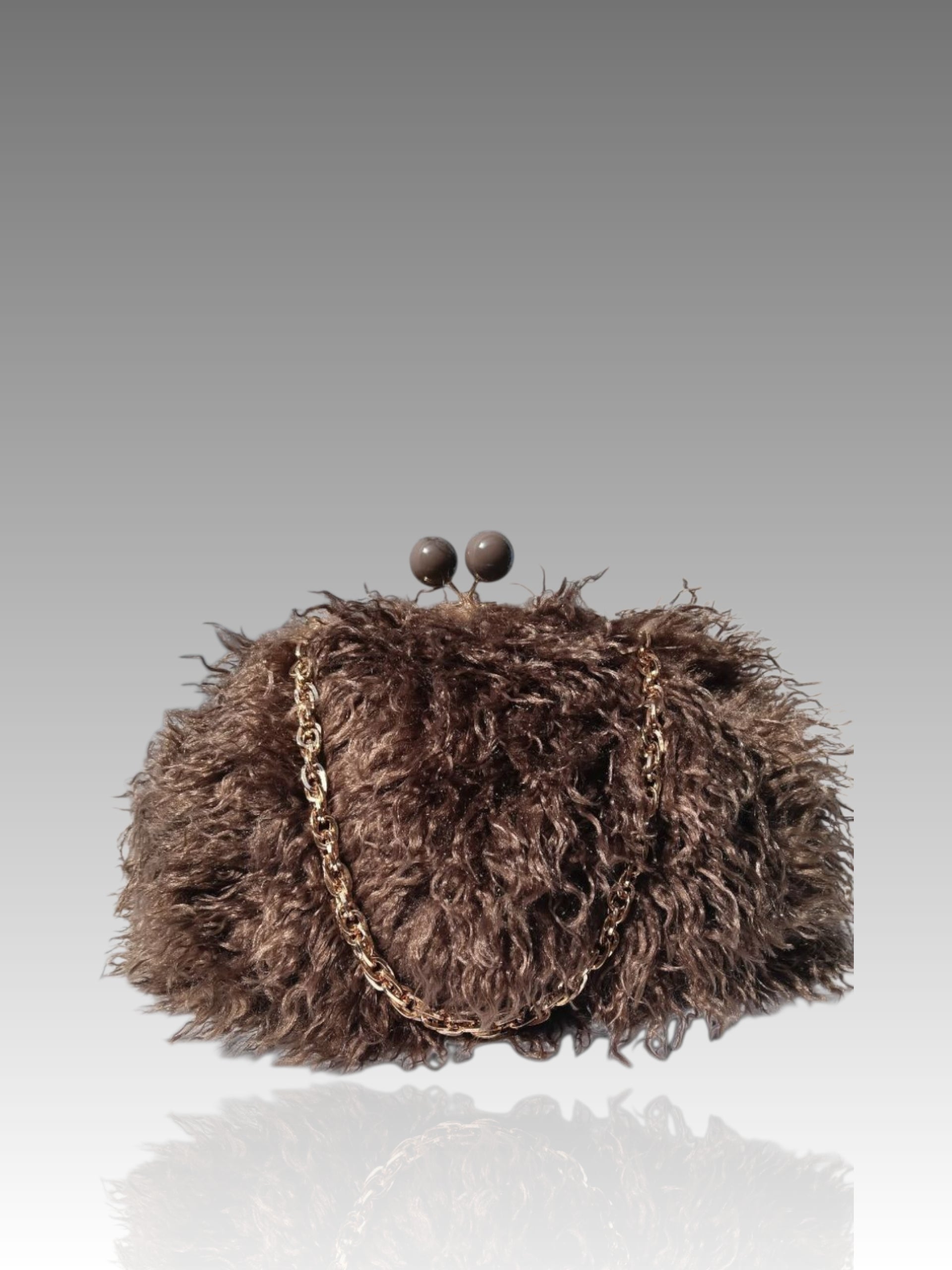 Borsa Clic Clac In Pelliccia Sintetica Splendi