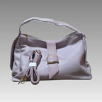 Bolso con solapa a rayas
