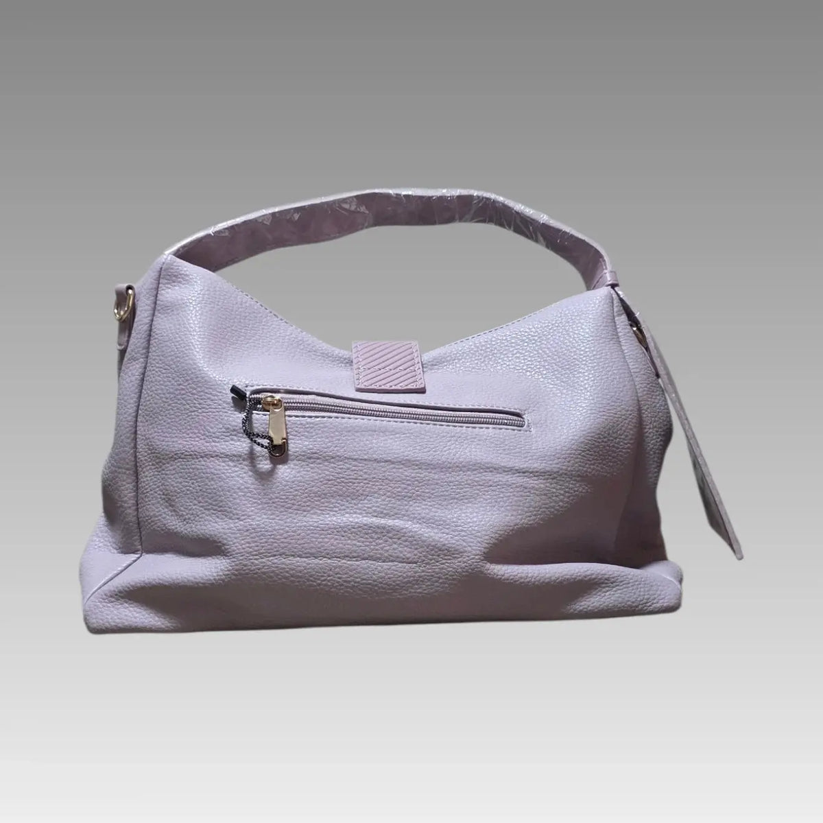 Bolso con solapa a rayas