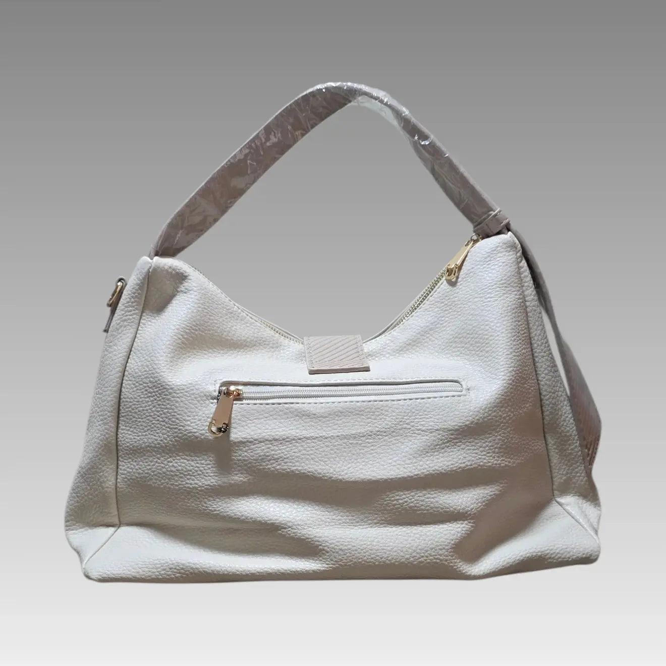 Bolso con solapa a rayas
