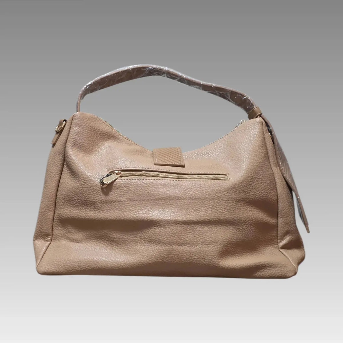 Bolso con solapa a rayas